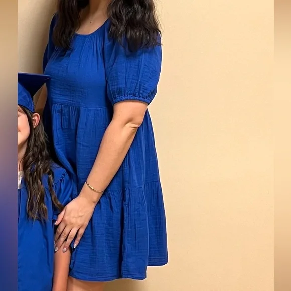 Old Navy | Dresses | Linen Royal Blue Dress | Poshmark